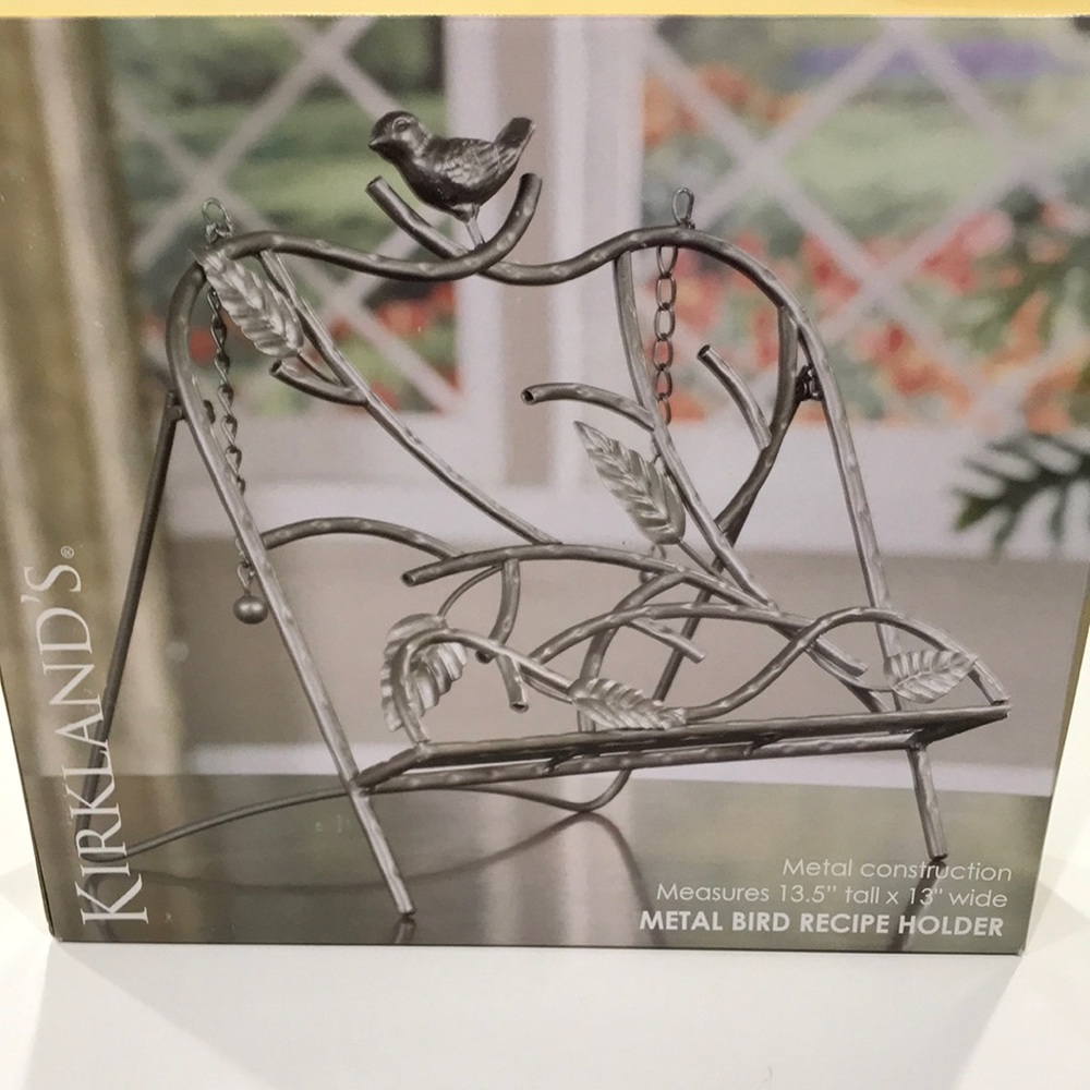 Kirkland’s Metal Bird Recipe Holder - Picture 2 of 5
